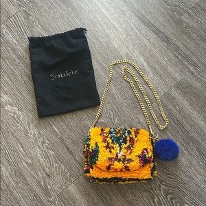 Soukie Colorful Crossbody Bag with Chain Strap